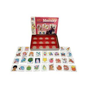 Vintage 1980 Milton Bradley Animal Families Memory Card Matching Game 31 Pairs